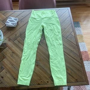 lululemon align high rise 25” in faded zap, size 6